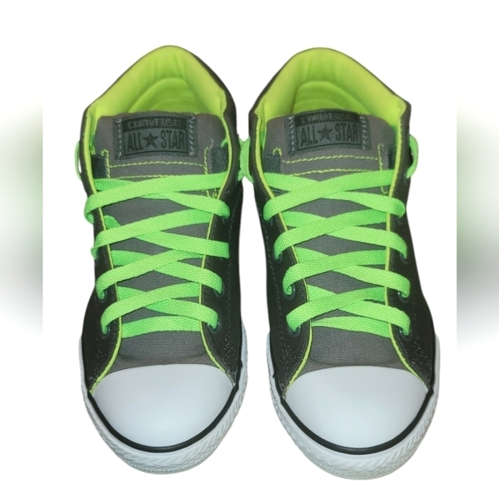 Converse All Star High Top Neon Sneakers Dual Wear Lace-up or no Laces - Picture 1 of 16